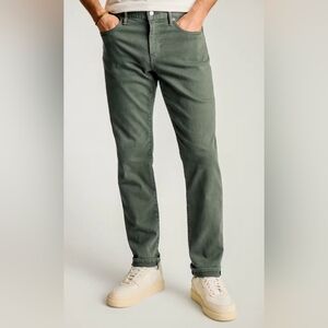 Bonobos Travel Jeans Olive Green Straight Slim Fit sz 36/34
